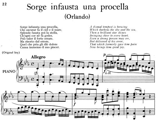 Sorge infausta una procella, Aria for Contralto in C minor, Orlando HWV