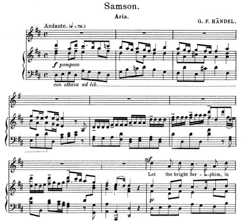 Let The Bright Seraphim In Burning Row Soprano Aria G F Haendel Samson Hwv 57 Vocal Score Schirmer Anthology Of Sacred Song Soprano M Spicker Ed Schirmer Pd Sheet Music A4 High Resolution Scans